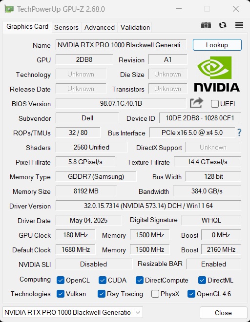 GPU-Z 畫面 1